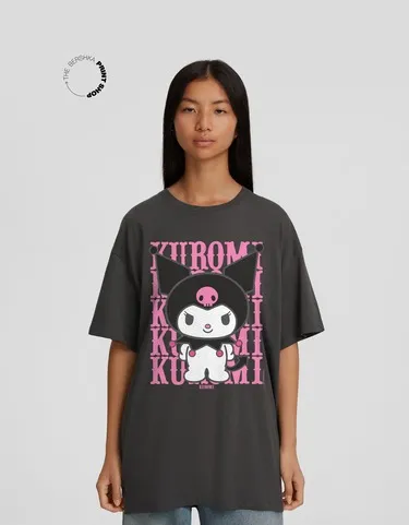 KUROMI PRINT SHORT SLEEVE OVERSIZE T-SHIRT