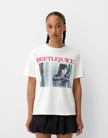 Футболка с принтом Bershka x Beetlejuice