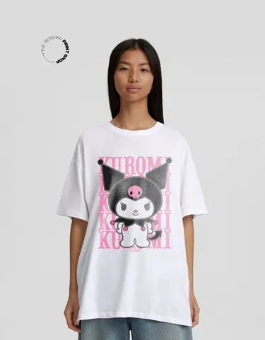 KUROMI PRINT SHORT SLEEVE OVERSIZE T-SHIRT