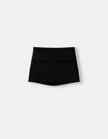 MINI SKIRT WITH FOLD-OVER WAIST