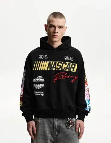 BOXY FIT NASCAR PRINT HOODIE