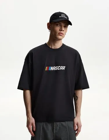 SHORT SLEEVE NASCAR PRINT T-SHIRT