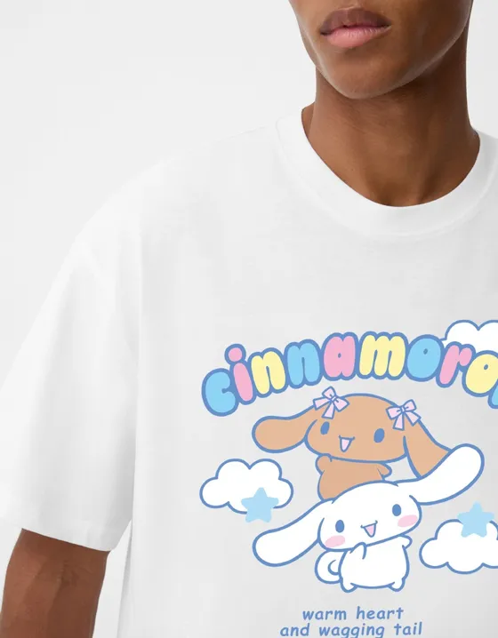 Футболка с коротким рукавом и принтом Cinnamoroll