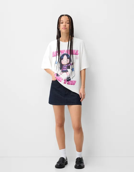 Футболка оверсайз Bershka Wearable Art